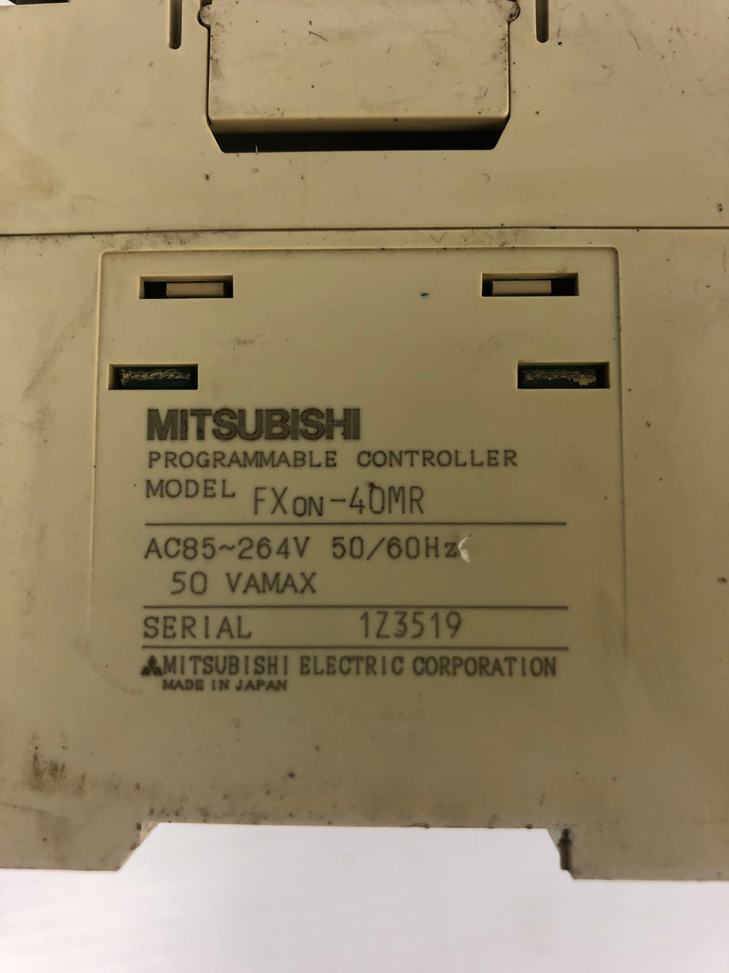 Mitsubishi FXON-40MR Programmable Controller AC 85~264V 50VA 50/60Hz