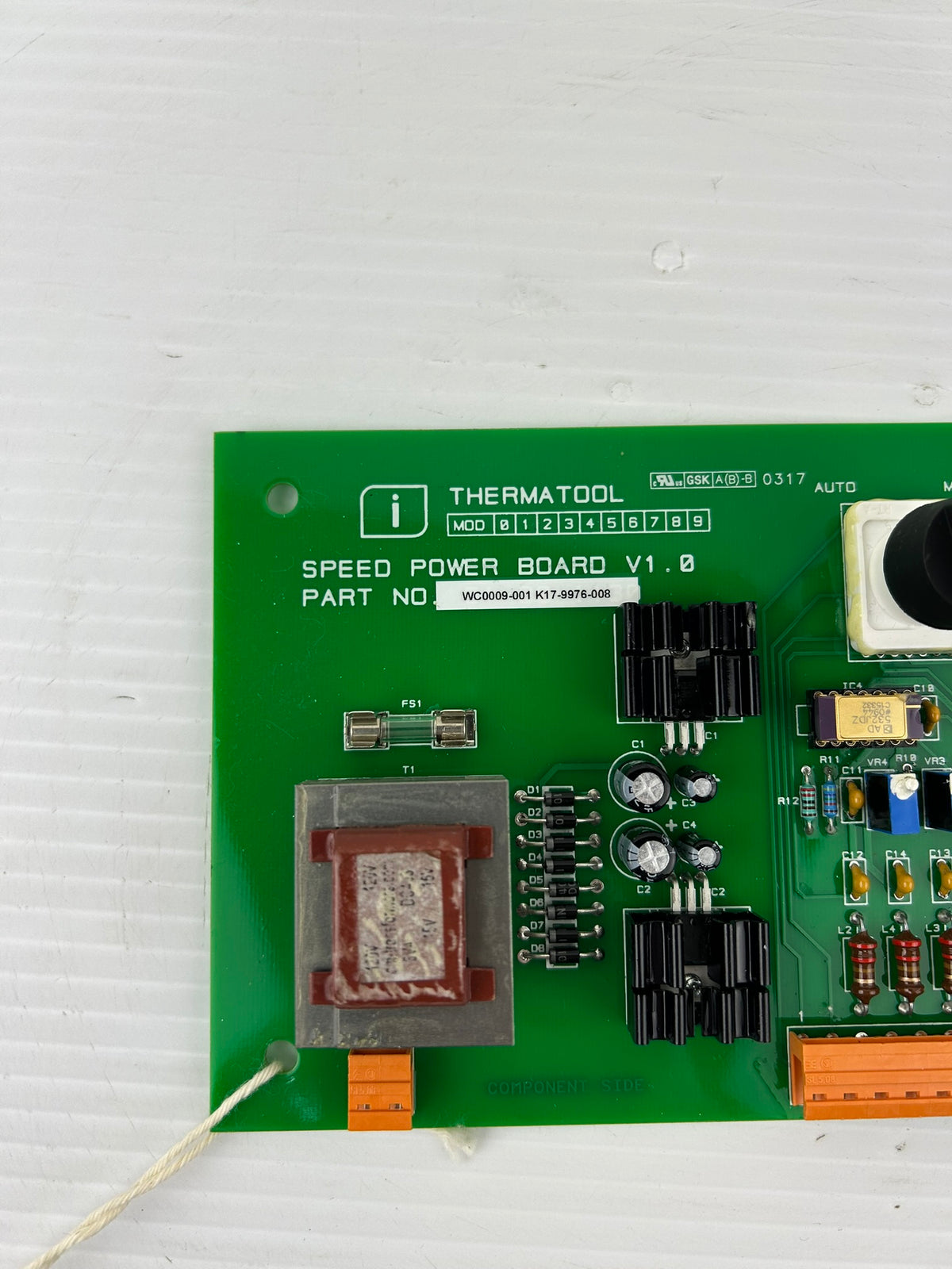 Thermatool WC0009-001 Speed Power Control Board V1.0 K17-9976-008