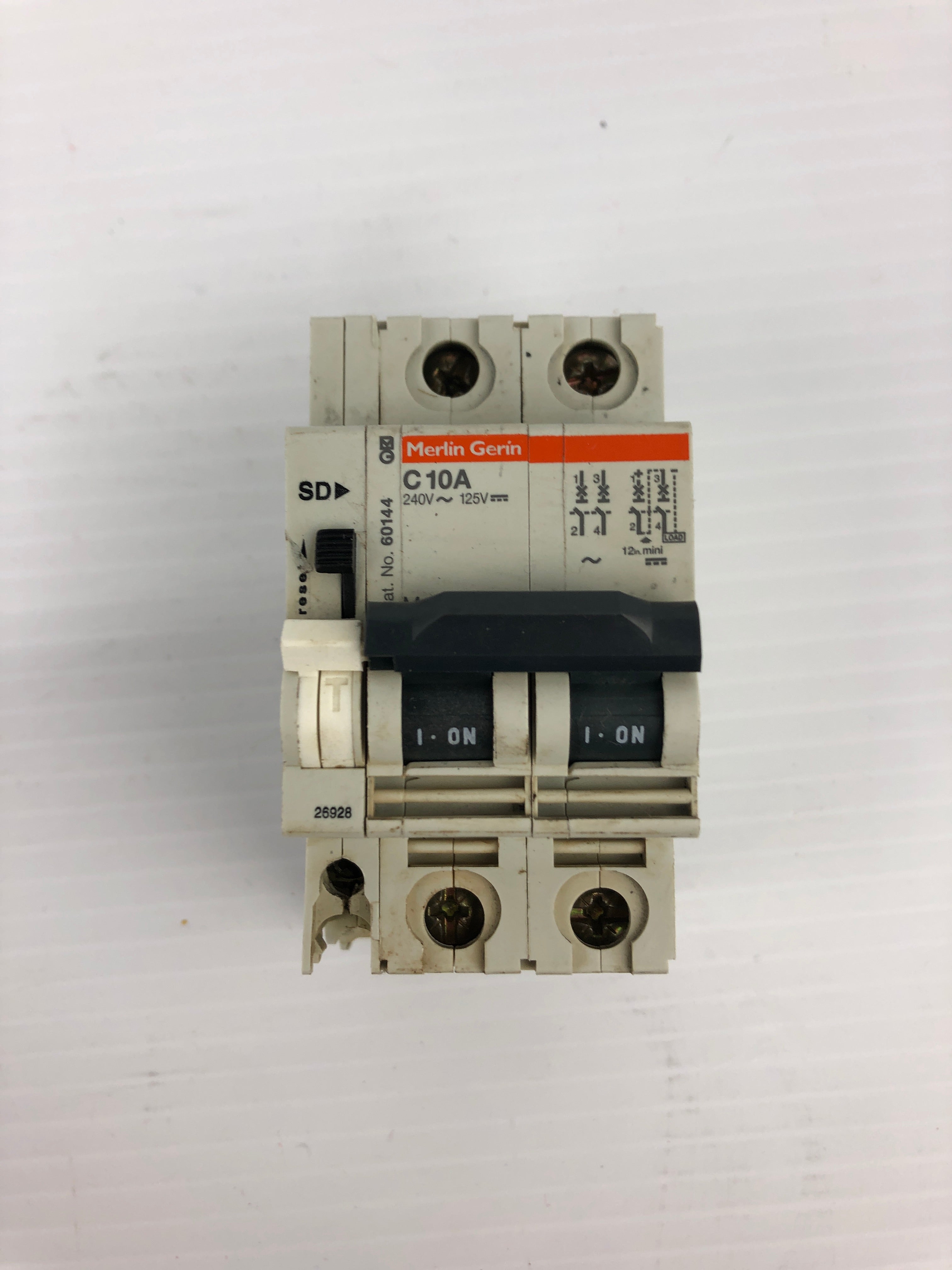 Merlin Gerin C10A Circuit Breaker Protector 240V~125V 10A 2P 60144