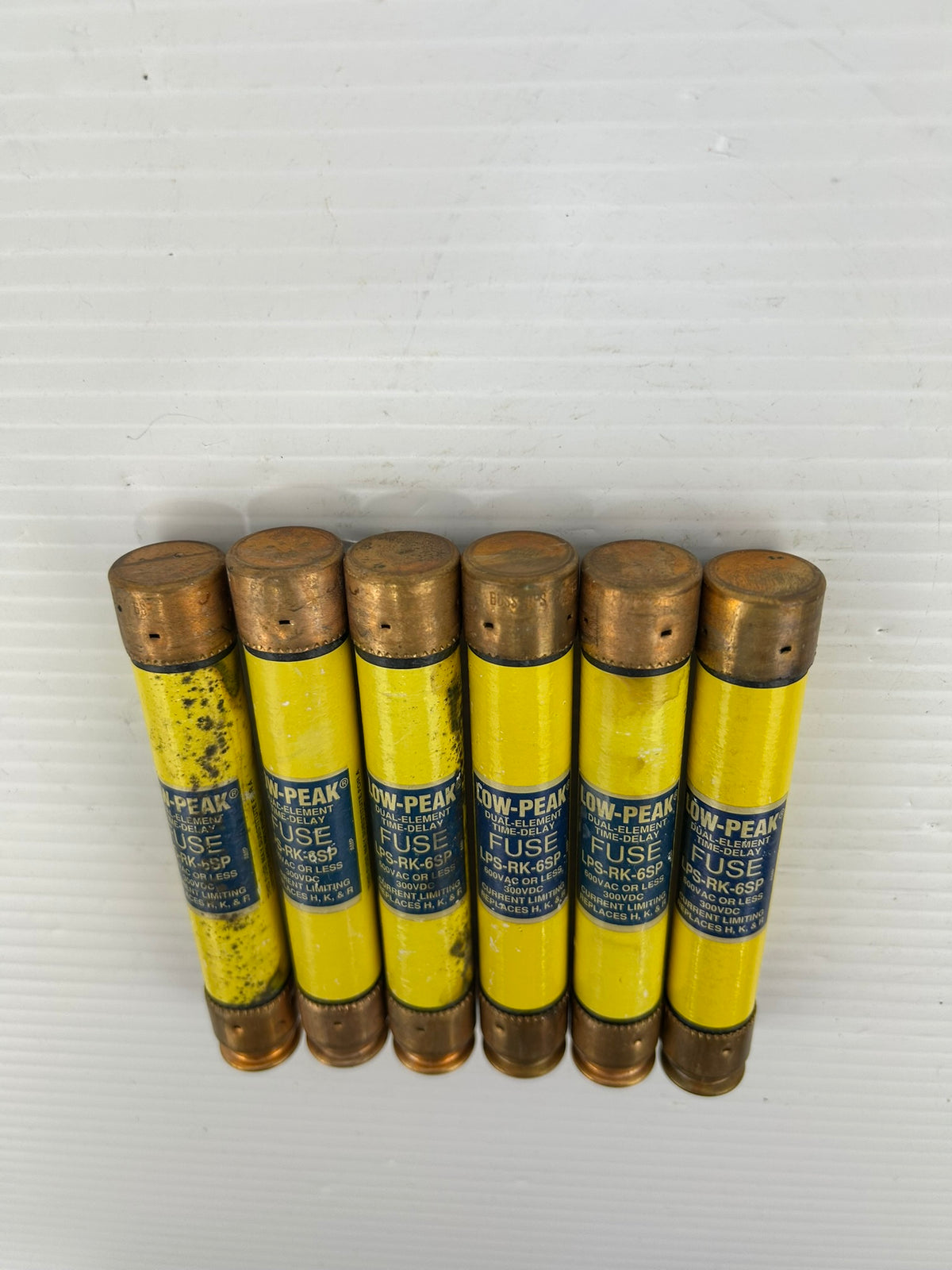 Bussmann LPS-RK-6SP Time-Delay Fuse 6A 600VAC 300 VDC - Lot of 6
