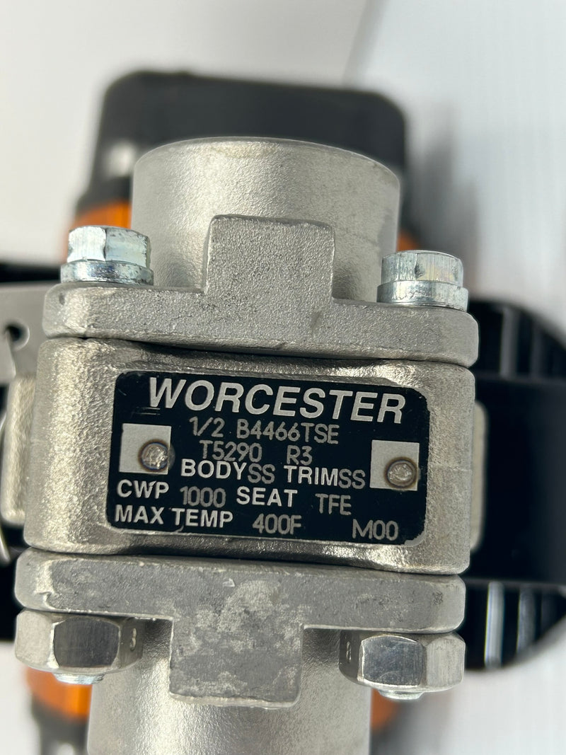 Worcester Controls 1039SNR6 Pneumatic Actuator Ser 39 120PSI B4466TSE Ball Valve