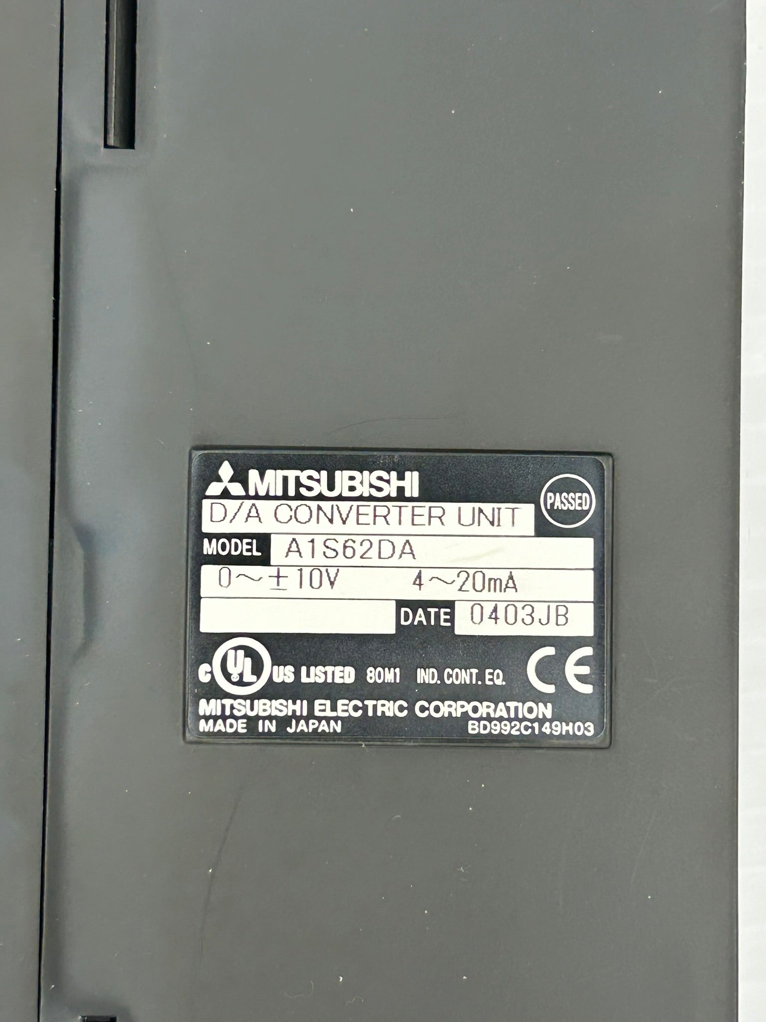 Mitsubishi A1S62DA D/A Converter Unit PLC Module 0~+/-10V 4~20mA