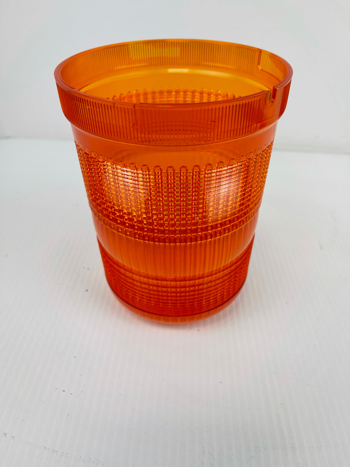 Orange Beacon Lens Light Cover Twist Lock 4" ID x 4-1/2" OD x 6-1/4" Tall