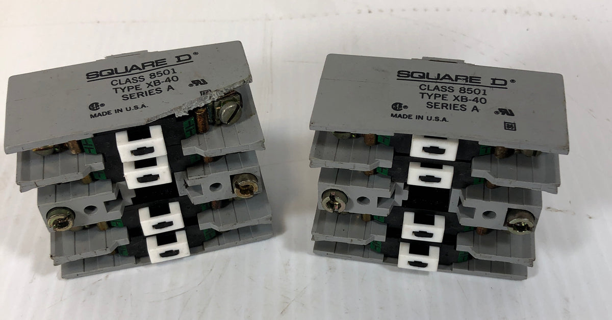 Square D 8501XB40 Relay Series A 8501 XB-40 - Lot of 2
