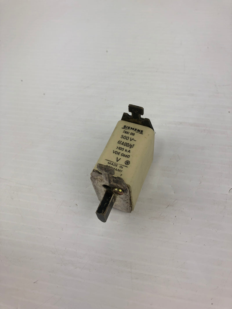 Siemens 3NA1 018 Fuse 500V 63A00/gT