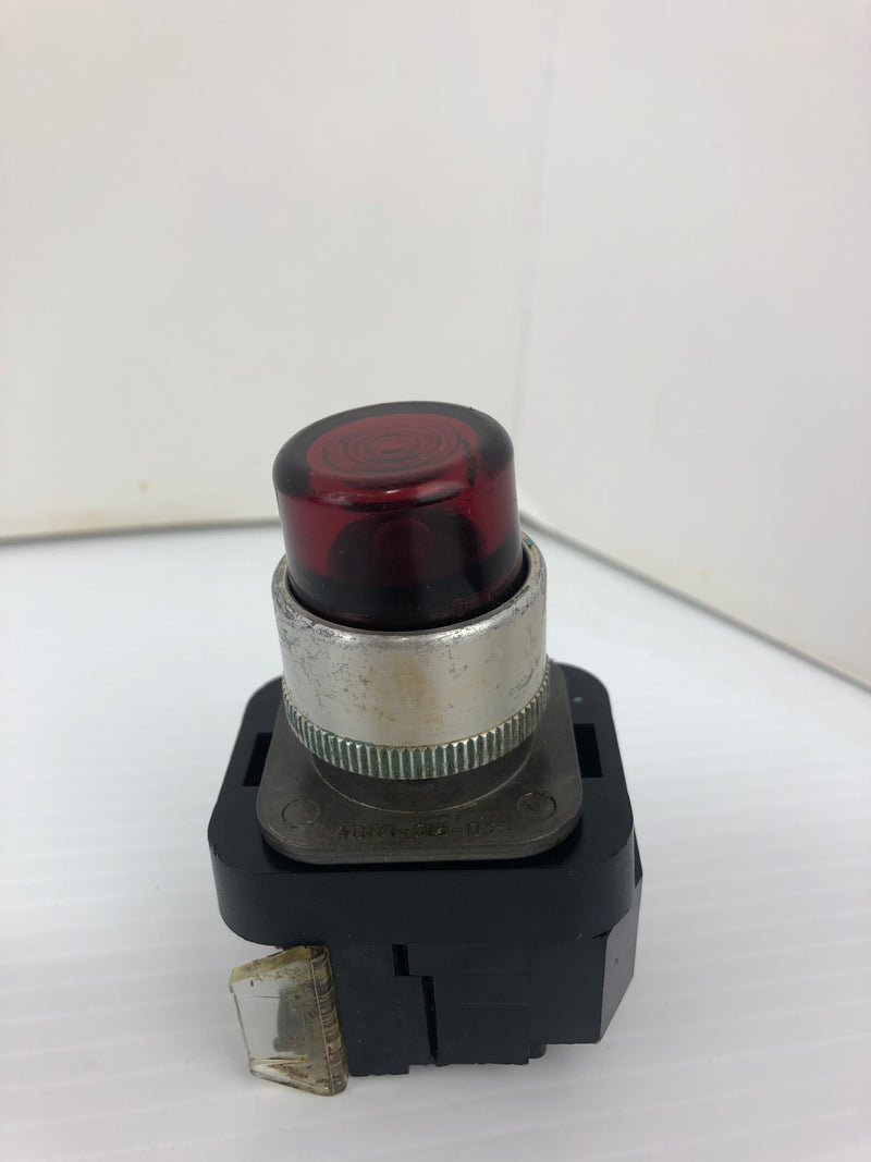 Allen-Bradley Allen-Bradley 800T-PT16 Red Illuminated Push Button Ser. B 120V