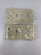 Leviton P38-T Ivory Three Toggle / One Duplex Combo Wall Plate - Lot of 2