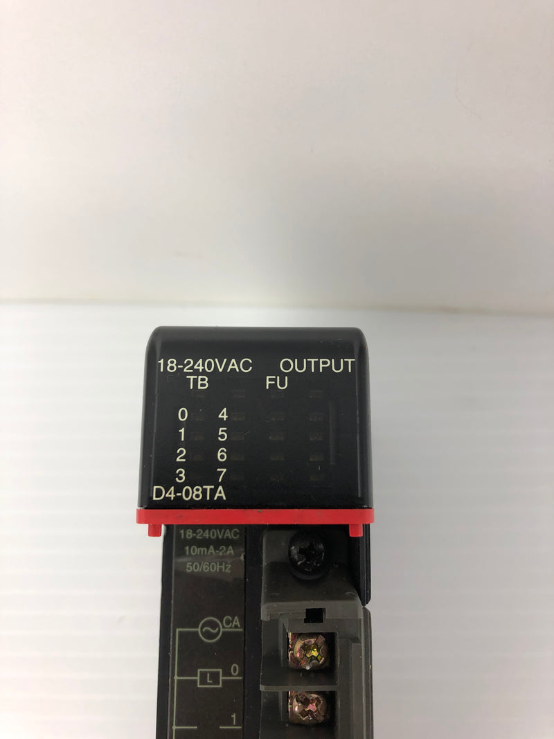 Automation Direct D4-08TA PLC Output Module 18-240VAC 2A 10mA 50/60Hz