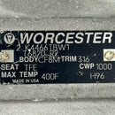 Worcester Controls 2 K4466TBW1 Ball Valve TFE Seat 1000 CWP 400°F Max Temp