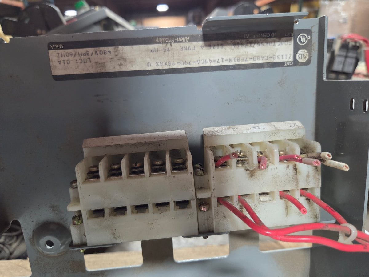 Allen-Bradley 2113B MCC Bucket Size 4 FVNR 75HP 3PH 480V 150A Breaker - No Door