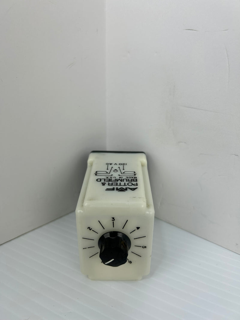 Potter & Brumfield CKB-38-70060 AMF Time Delay Relay 0.6-60 Sec. 120VAC 10A