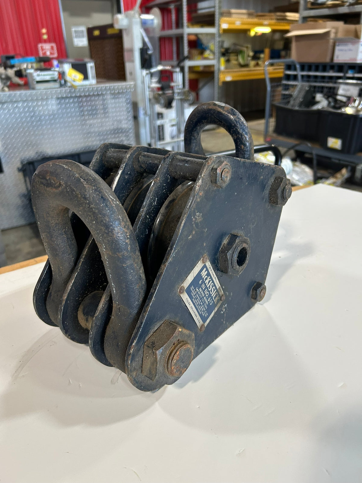 McKissick No. 13 Triple Sheave Block Heavy-Duty Wire Rope Block 6" 12.5 Tons