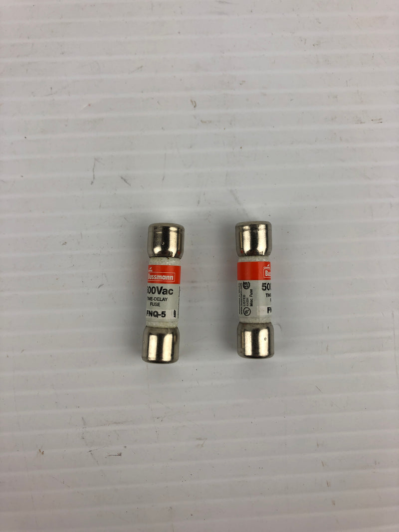 Bussmann FNQ-5 Time Delay Fuse - Lot of 2