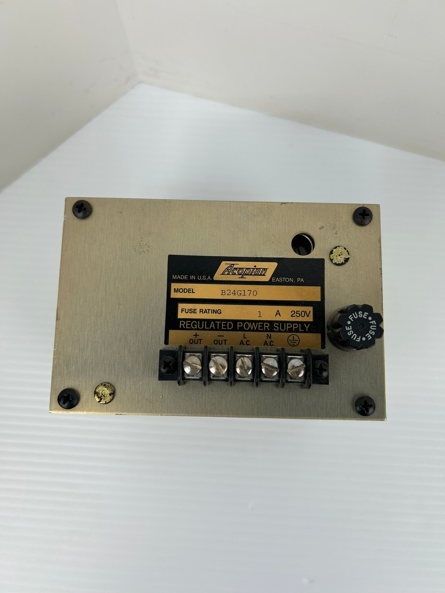 Acopian B24G170 Regulated Power Supply 250V 1A