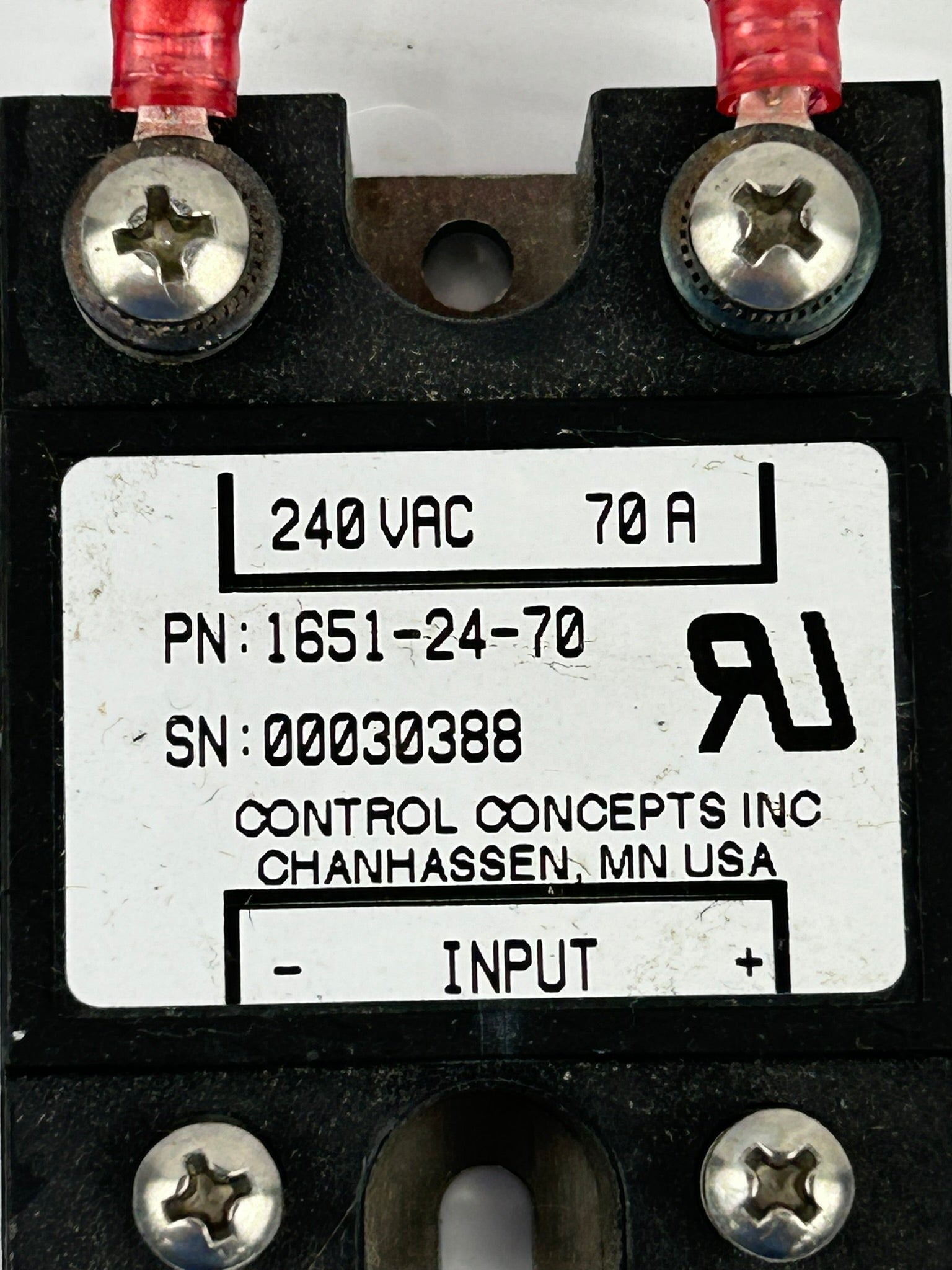 Control Concepts 1651-24-70 Solid State Relay 240VAC 70A