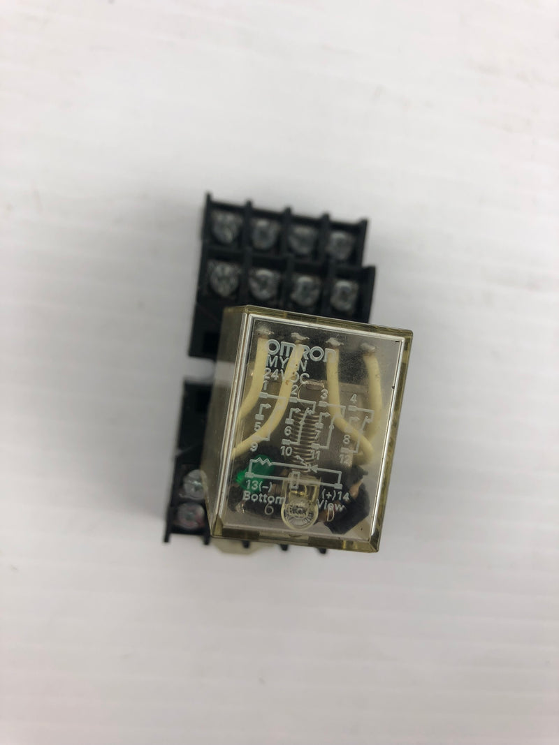 OMRON MY4N Relay 24VDC with Base