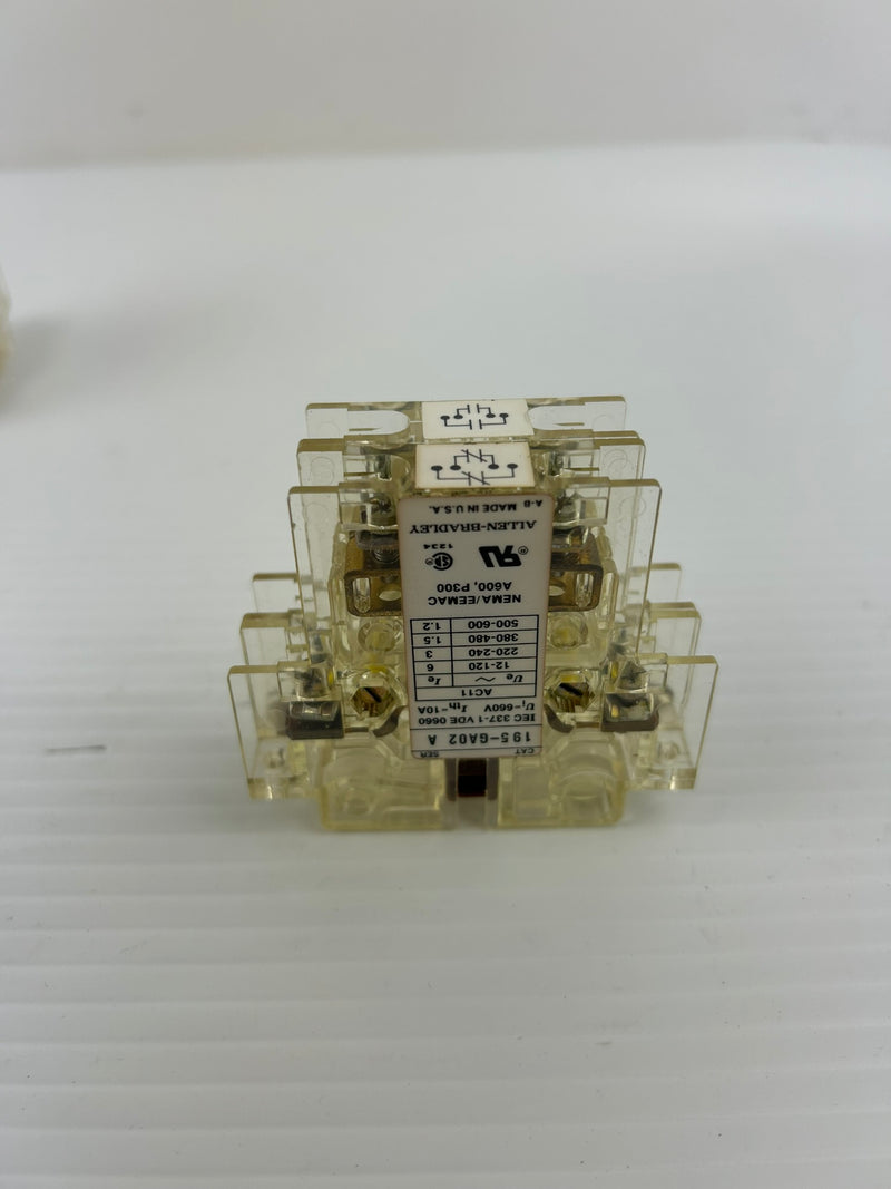 Allen Bradley 195-GA02 Auxiliary Contact Series A - Lot of 2