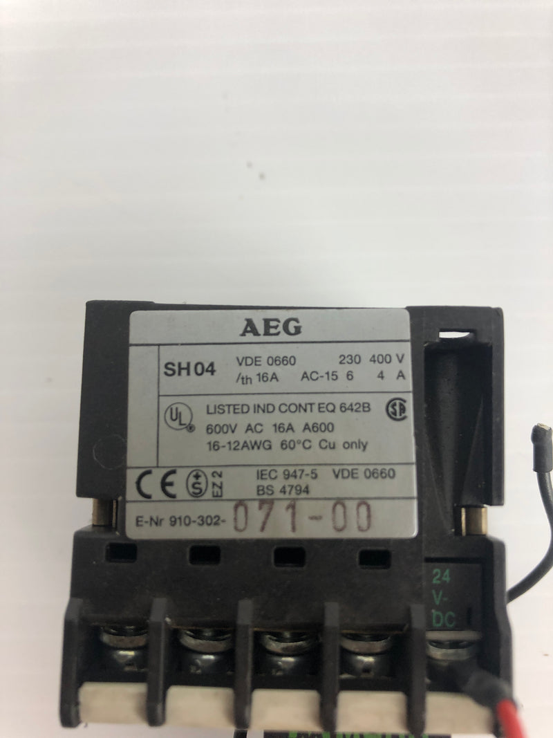 AEG SH04 Control Relay 400V 4A 5P 071-00 with Murr Elektronik 26003