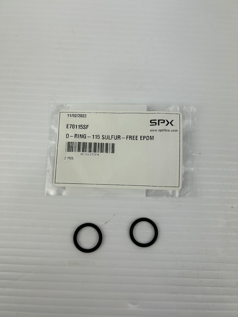 SPX E70115SF Sulfer-free EPDM O-Ring 115 - Lot of 2