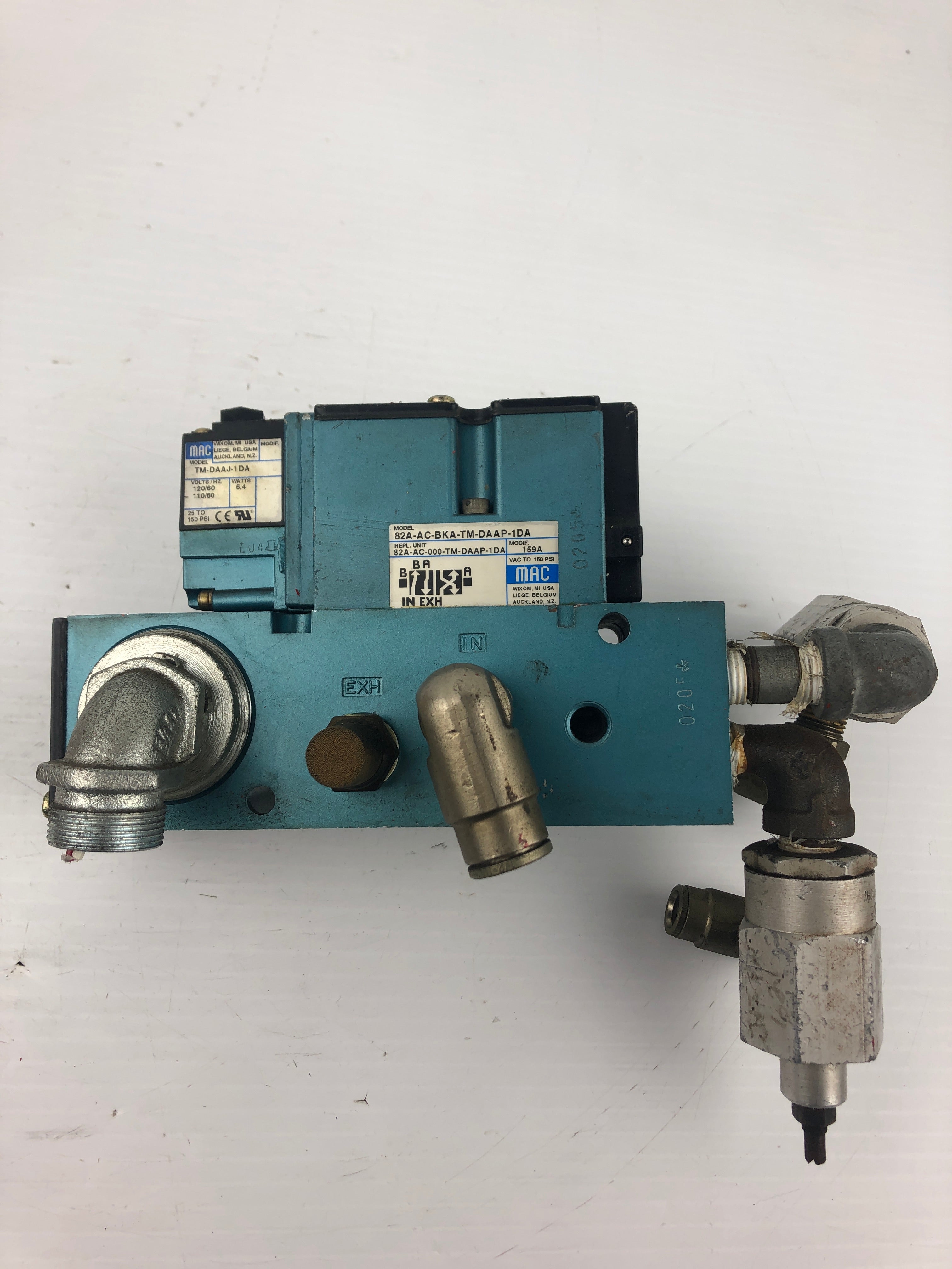 MAC 82-AC-BKA-TM-DAAP-1DA Solenoid Valve Assembly With MAC TM-DAAJ-1DA Valve
