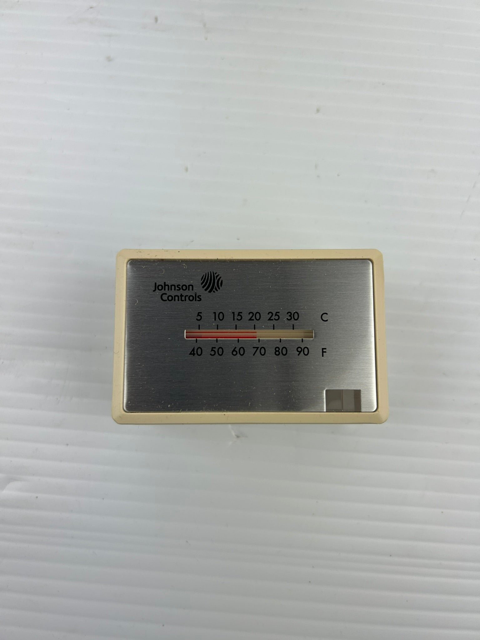 Johnson Controls T-4000-2142 Beige Plastic Thermostat Cover Horizontal