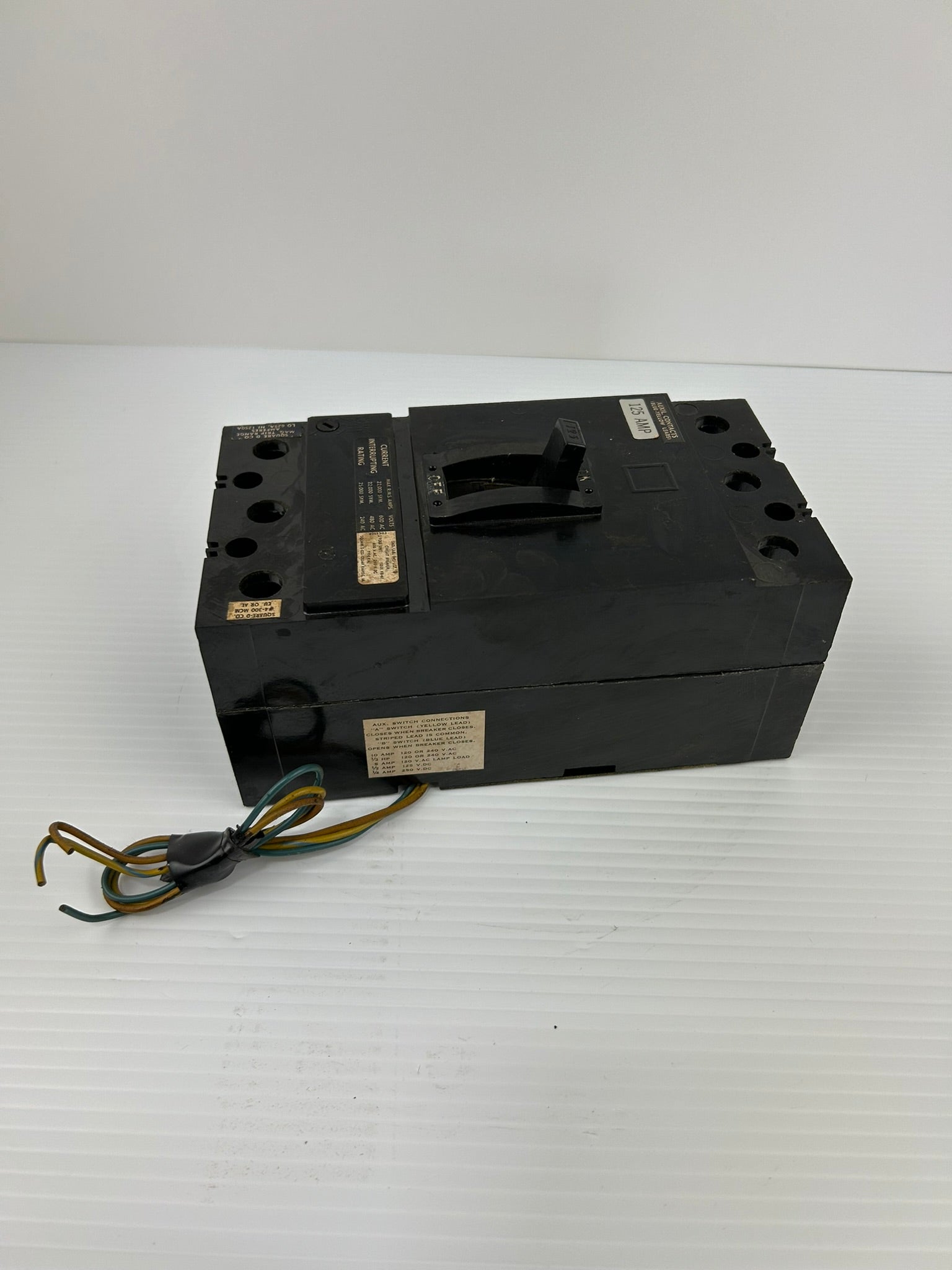 Square D KAL-26125 Circuit Breaker KAL26125 125A 2 Pole 600VAC 250VDC KAL KB-61