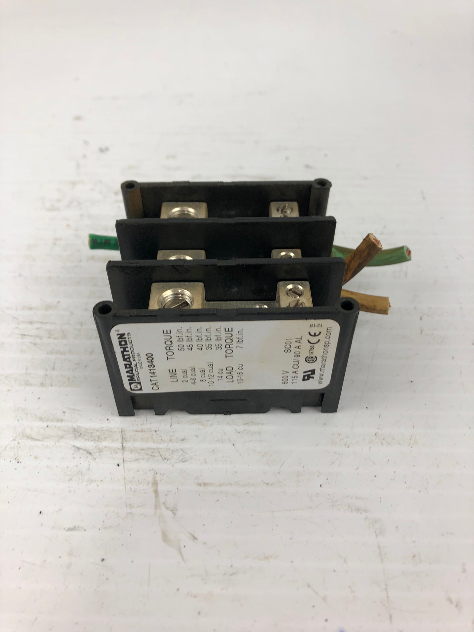 Marathon 1413400 Terminal Block 600V 115A