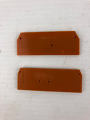 WAGO Terminal End Barriers 281 & 280 Orange (Lot of 2)