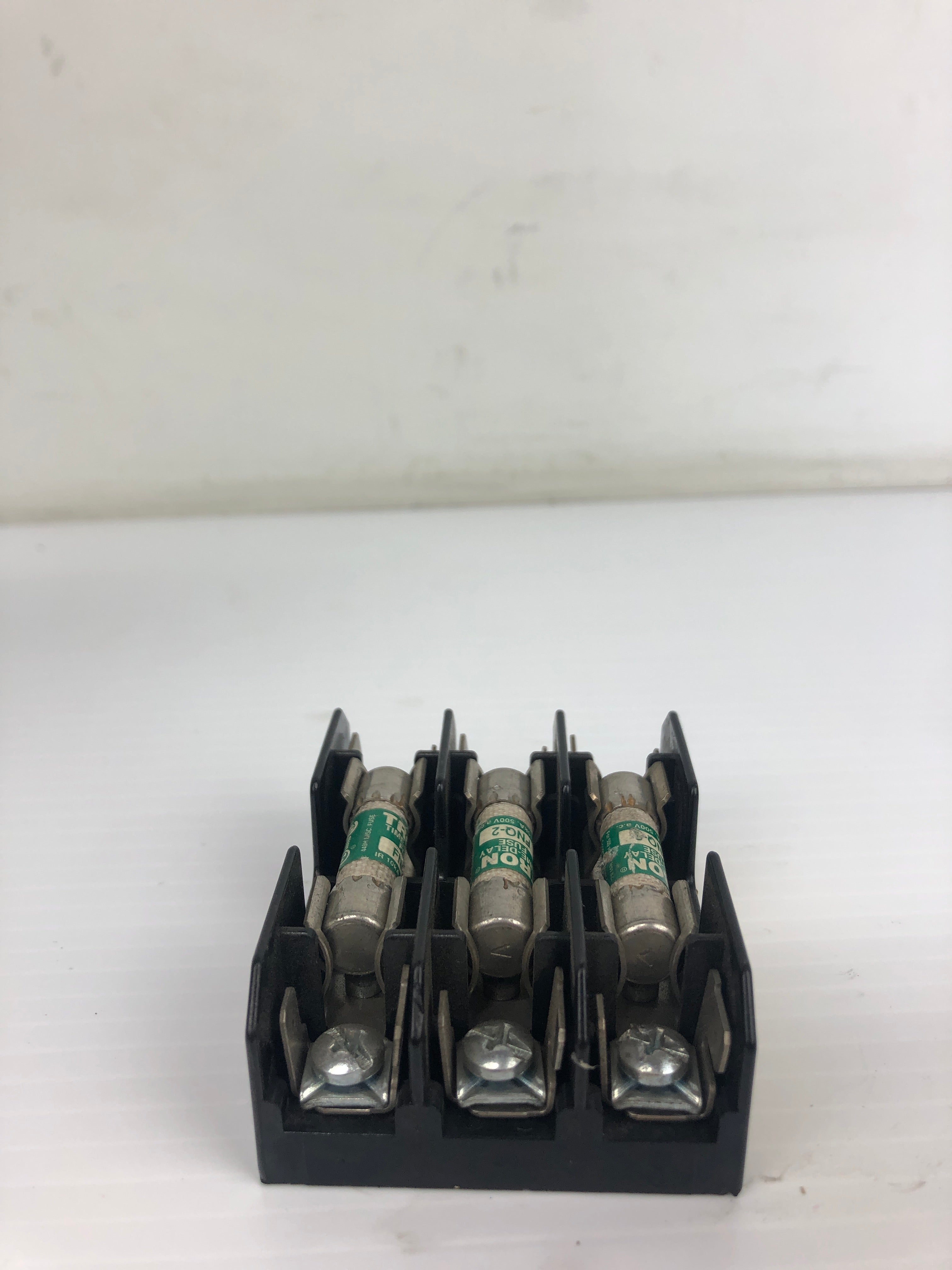 Buss BM6033PQ Fuse Holder with Tron FNQ-2 Fuses 30A 600V 3 Pole