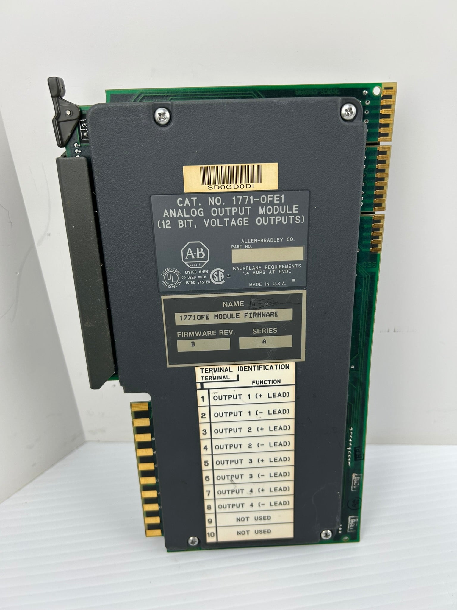 Allen-Bradley 1771-0FE1 Analog Output Module 12 Bit Series A Rev B