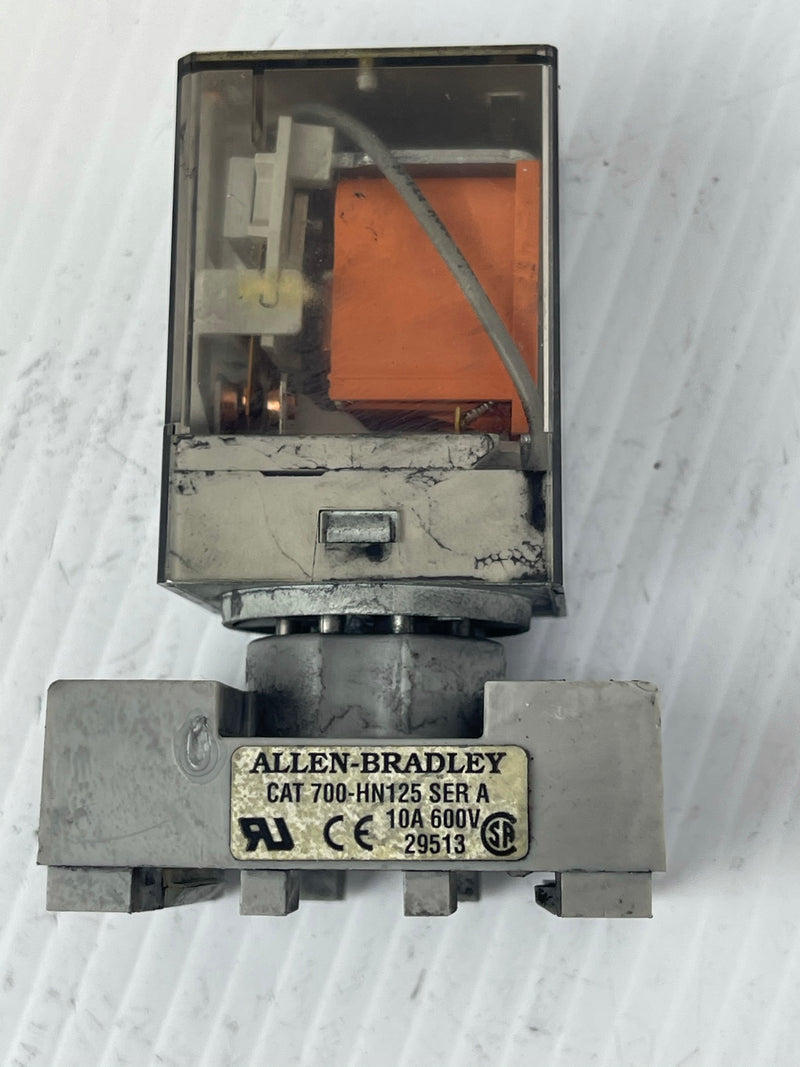 Allen-Bradley 700-HA32A1 Series D Relay and 700-HN125 Series A Base