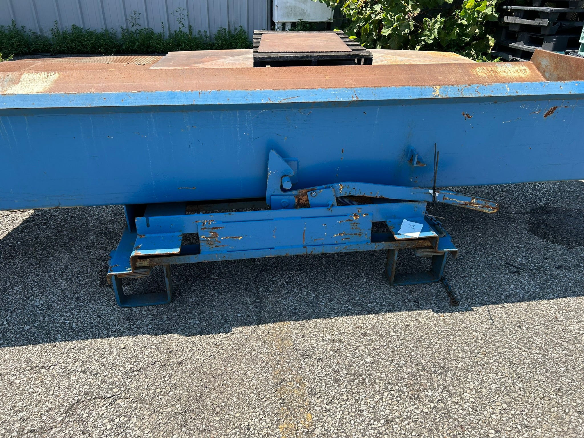 Dump Hopper Painted Steel with Fork Pockets 129" L x 41" W x 33" H OD Blue