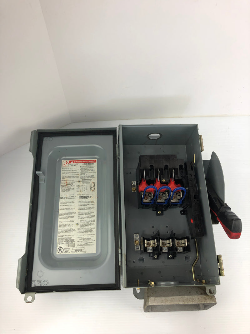 Square D H362AWC Heavy-Duty Safety Fusible Disconnect Switch Ser. F07 600VAC 60A