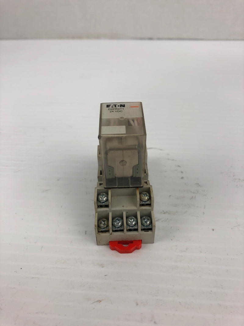 Eaton D2PR4T1 Relay with Base Socket D2PA6 Series B1