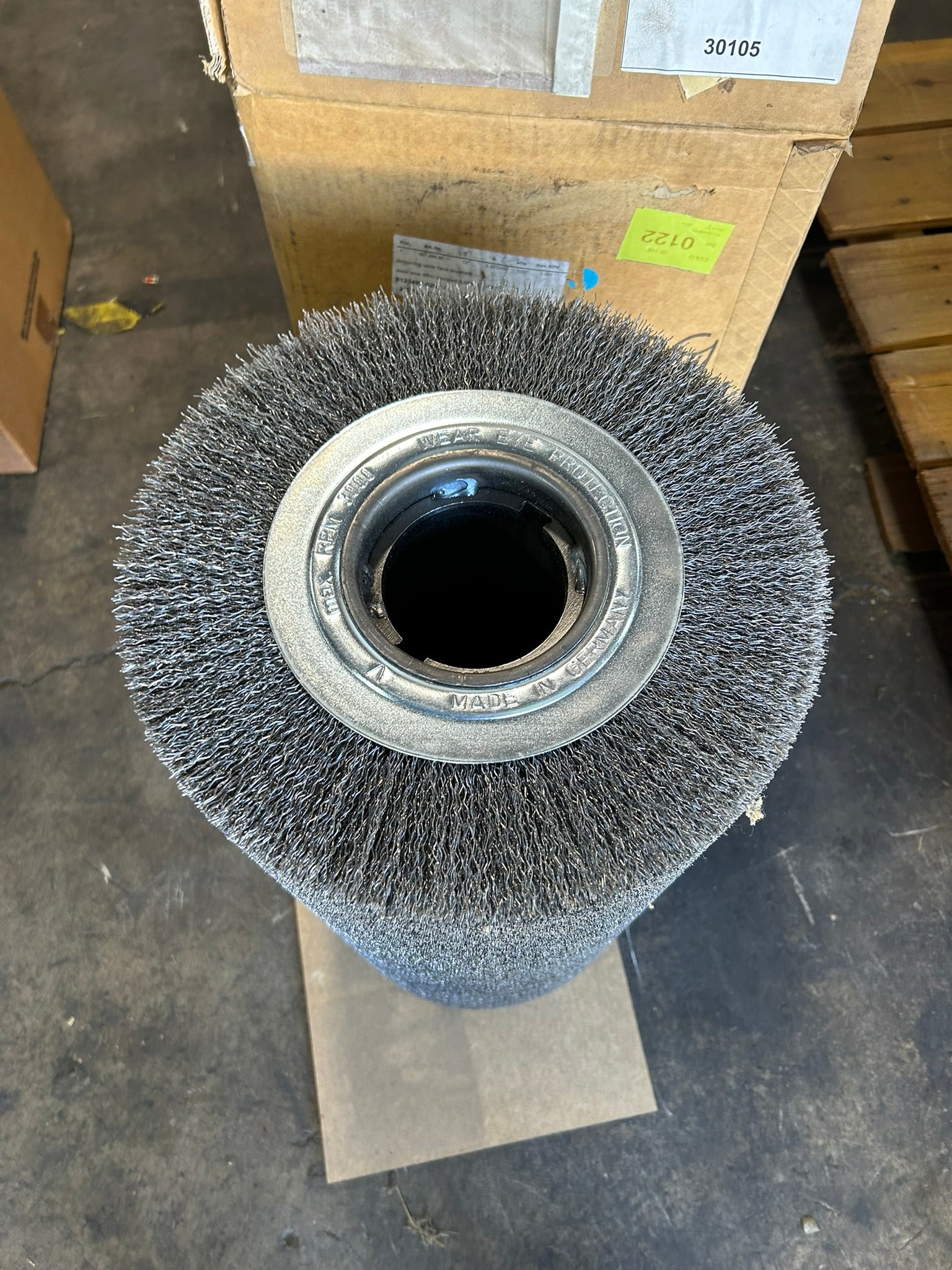 Kent 387.29K.60 12" Deburring Roller Wide Face Wire Brush 12"x3.25" .020" CAB729