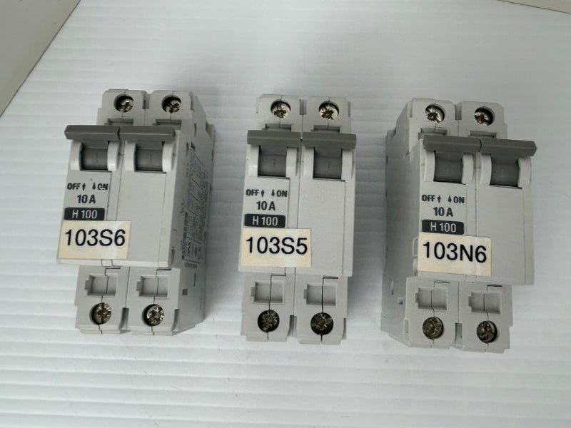 Allen-Bradley 1492-CB2 Circuit Breaker H100 Series B 480VAC 10A 2P - Lot of 3