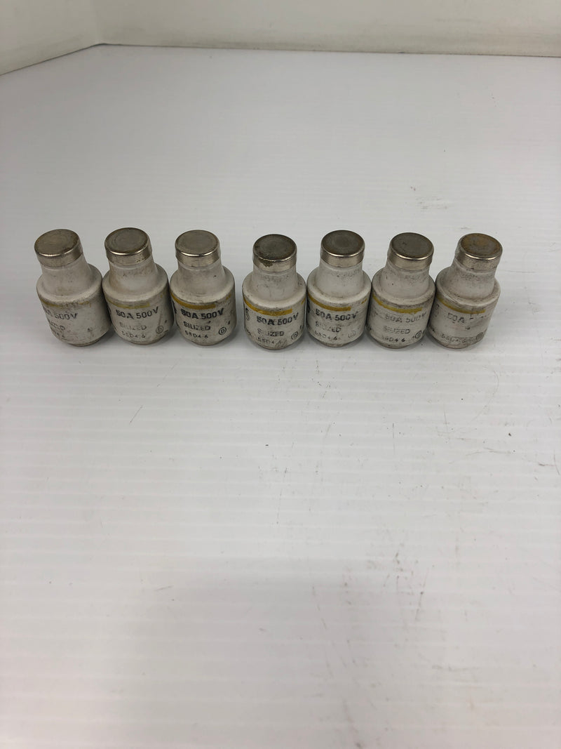 Siemens 5SD46 Silized Ceramic Bottled Fuse 50A 500V (Lot of 7)