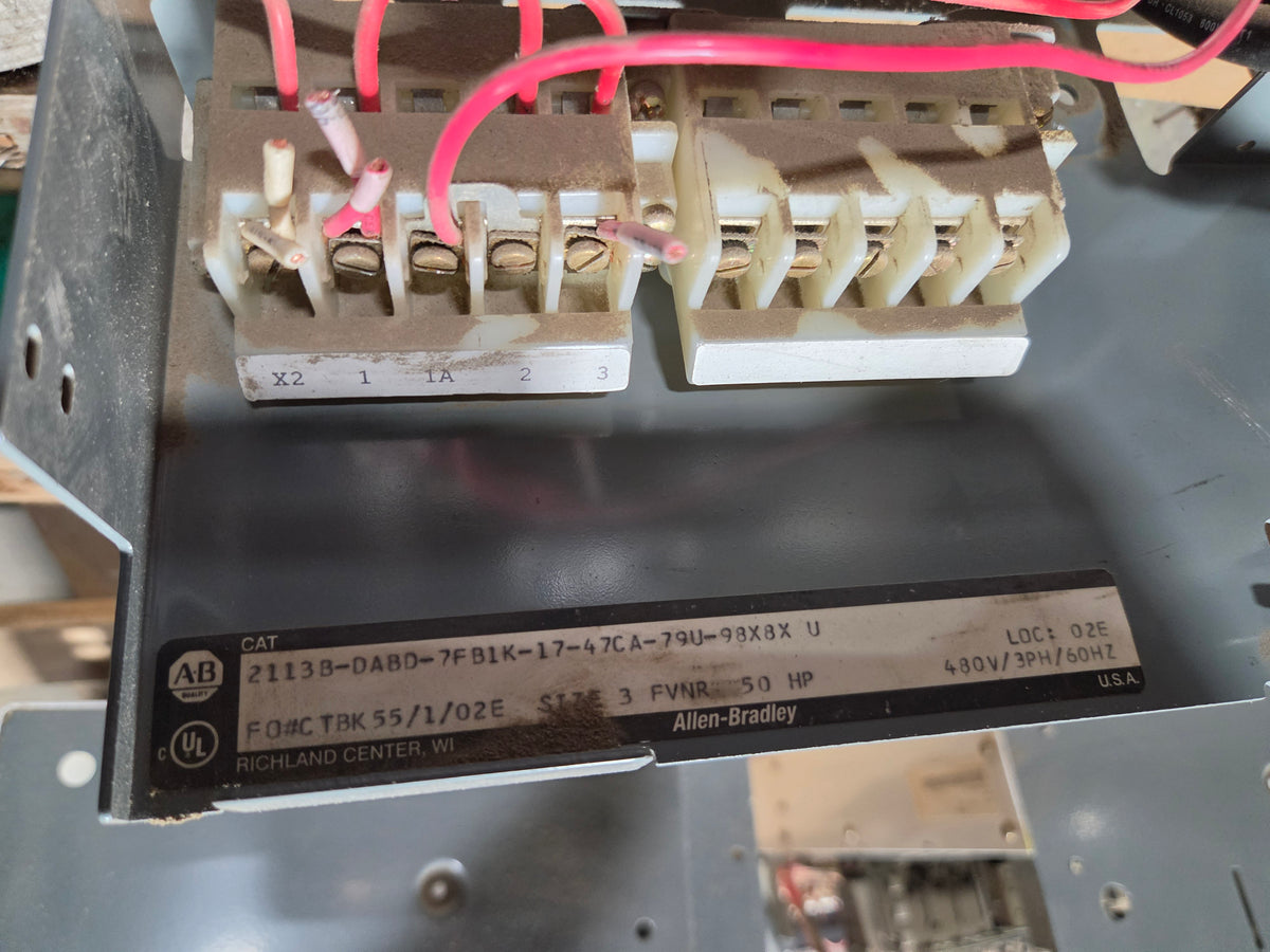 Allen-Bradley MCC Bucket 2113B Size 3 FVNR 100A Breaker 30HP 3PH 480V - No Door