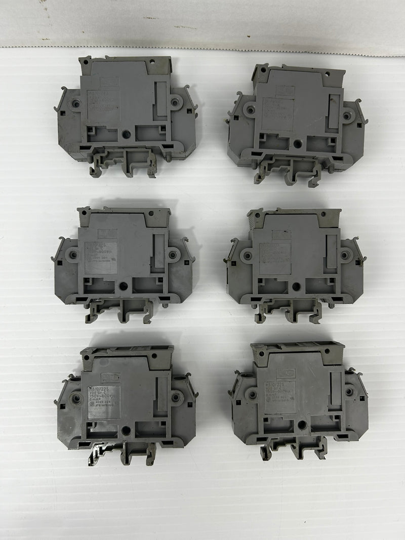 Entrelec MB10/22S Fuse Holder 800V 32A 6mm² - Lot of 6