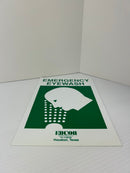 Encon 01-1128-93 Emergency Eyewash Station Sign Green 7" x 11" - Lot of 9