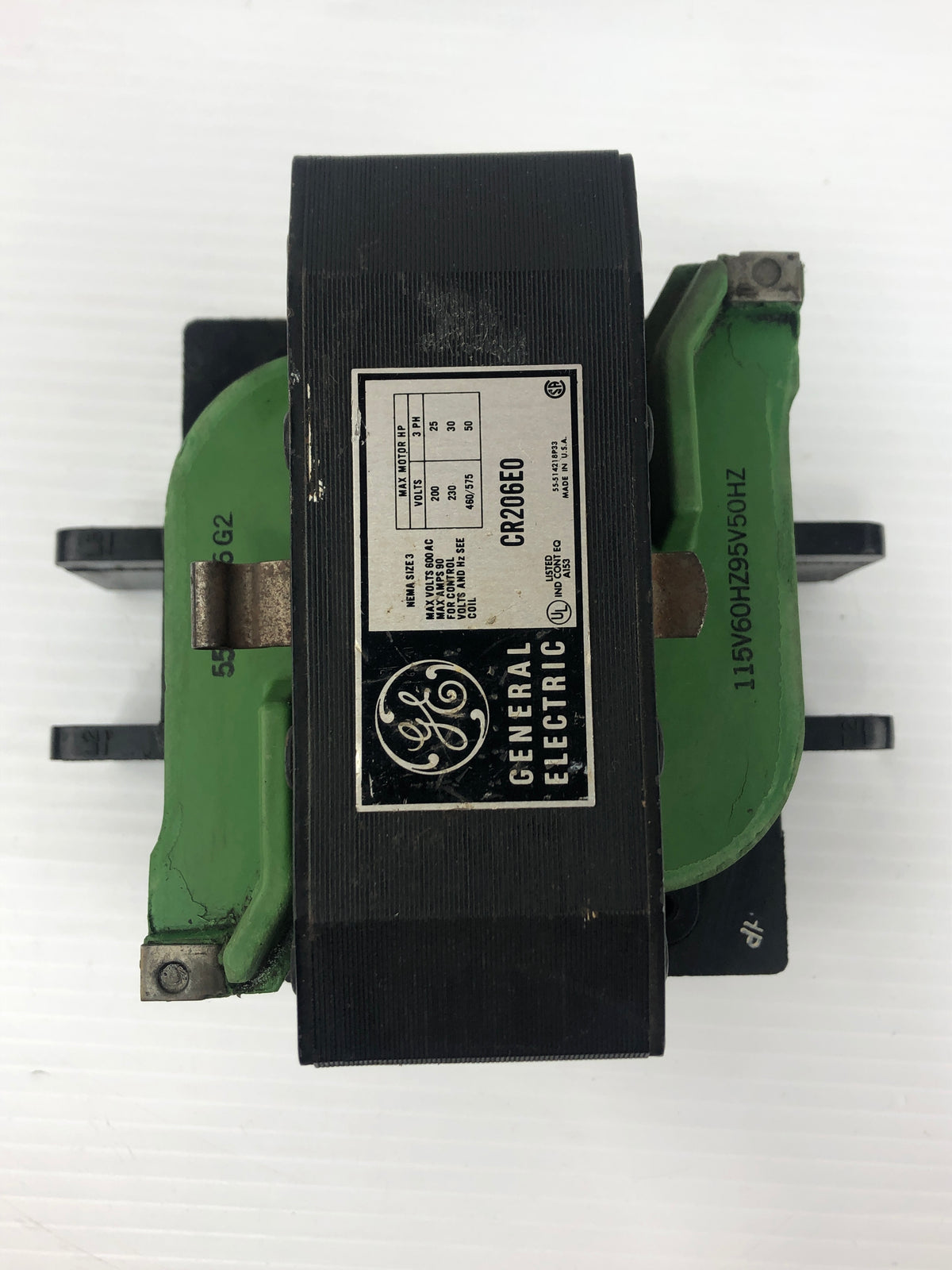 General Electric CR206E0 Contactor Control NEMA Size 3