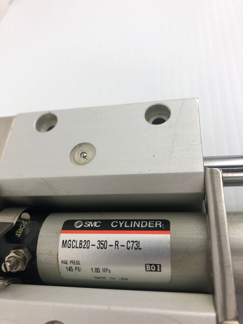 SMC MGCLB20-350-R-C73L Pneumatic Guided Cylinder 145PSI 1.00MPa