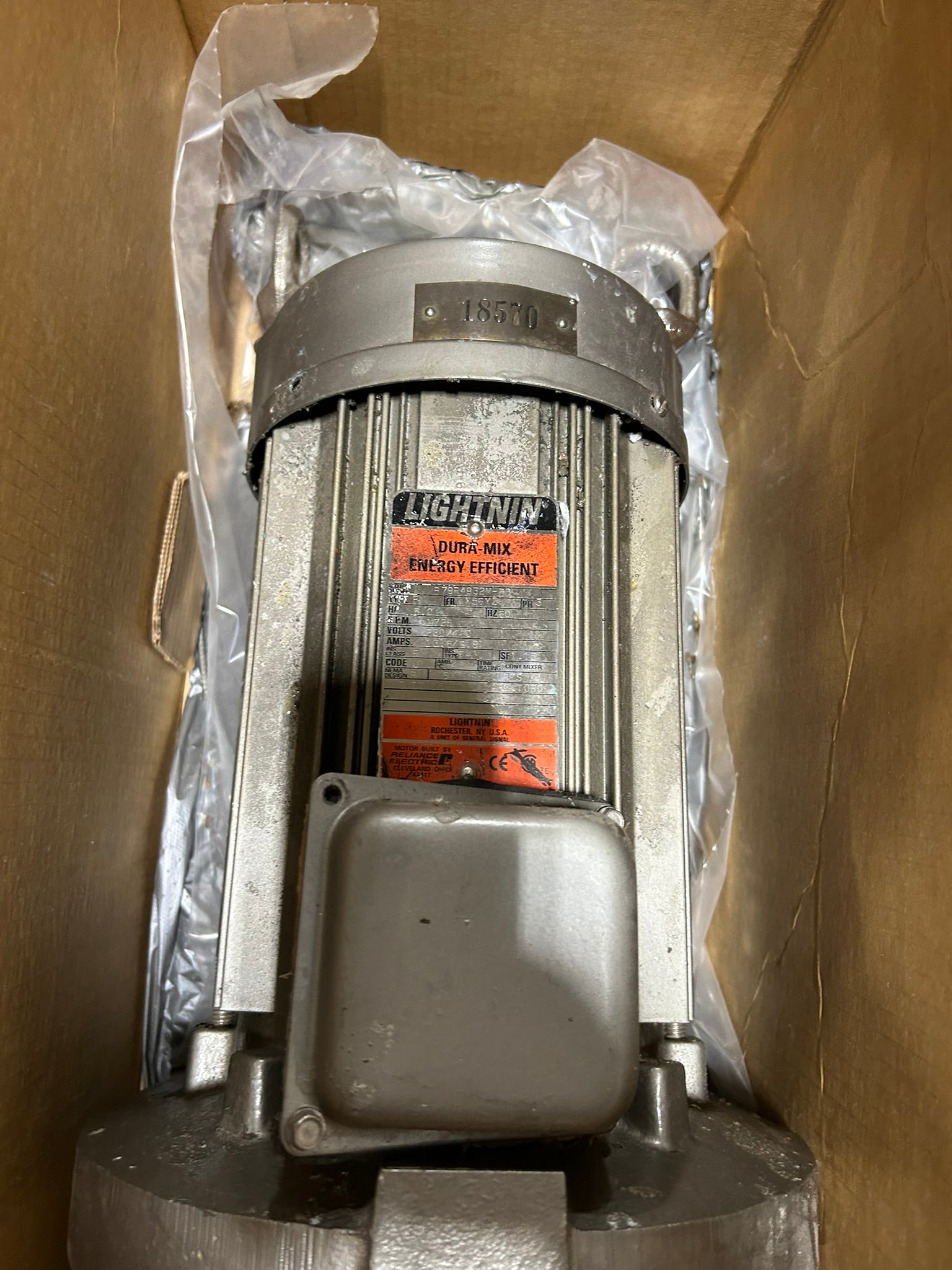 Lightnin B79R4932M-BB Dura-Mix Energy Efficient AC Motor 5HP 3PH 1725 RPM X56YZ