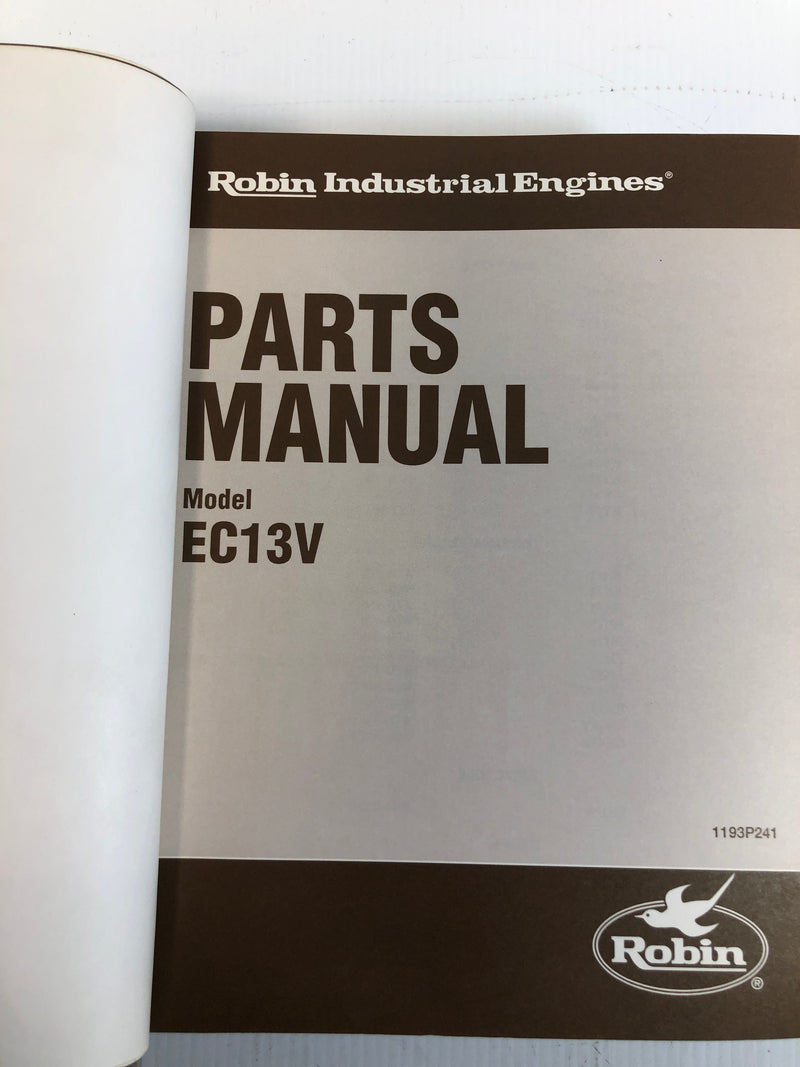 Robin America Inc. Industrial Engines Parts Manual 1996