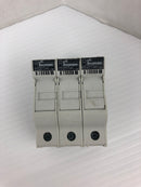 Cooper CHCC Bussmann Fuse Holder 600V 30A 3P 200kA 50/60Hz - Lot of 2