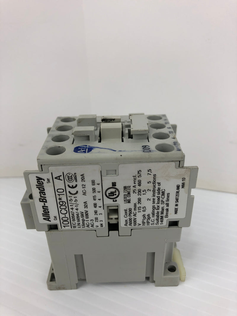 Allen-Bradley 100-C09*10 Contactor Ser. A 690V 32A 3PH 6kV