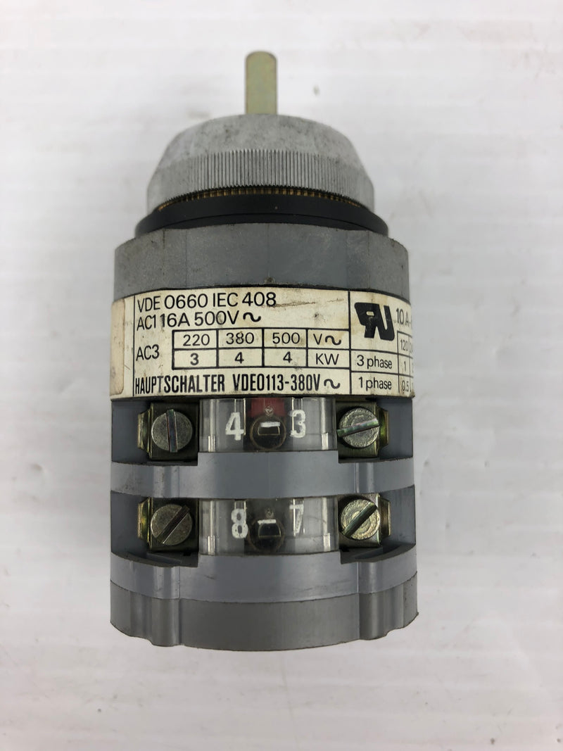 Siemens 3ZL2 Rotary Contact Switch 10A 600VAC 287-INB05