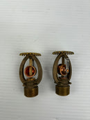 HHX SSU-3 458A Fire Sprinkler Brass with Red Wire Cage 165F/74C - Lot of 2