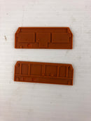 WAGO Terminal End Barriers 281 & 280 Orange (Lot of 2)