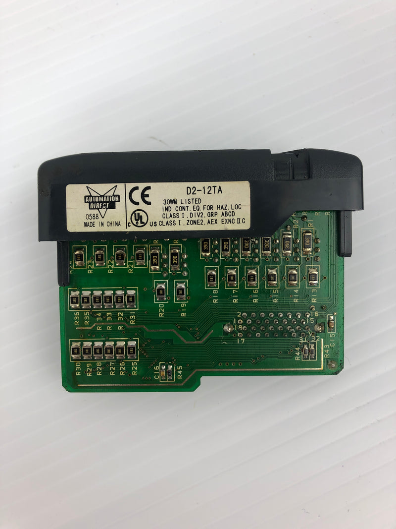 Automation Direct D2-12TA Output Module 15-132VAC 0.3A 10mA 50/60Hz